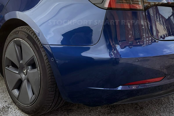 rear bumper scuff after repairs - Stockport Smart Repair Gallery
