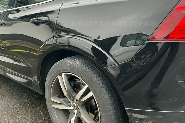 rear wheel arch scuff after paint repair - Stockport Smart Repair Gallery